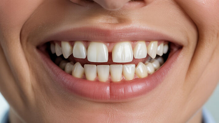 diastema entre las palas centrales