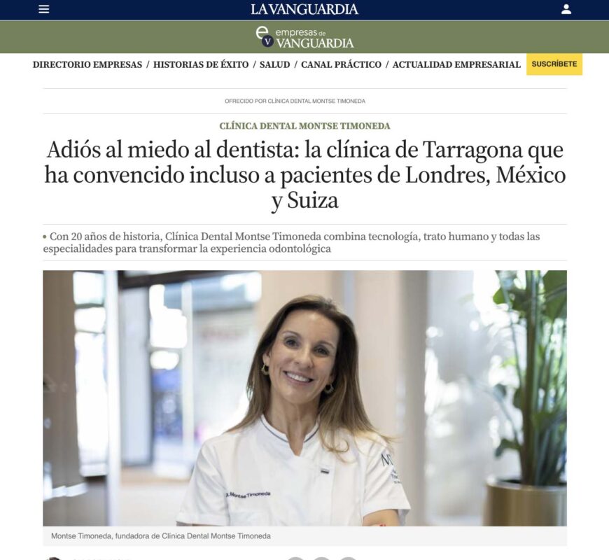 Clinica Montse Timoneda en la Vanguardia