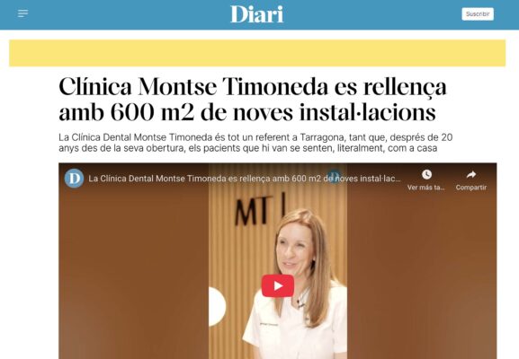 clinica dental en El Diari de Tarragona| Clinica Montse Timoneda