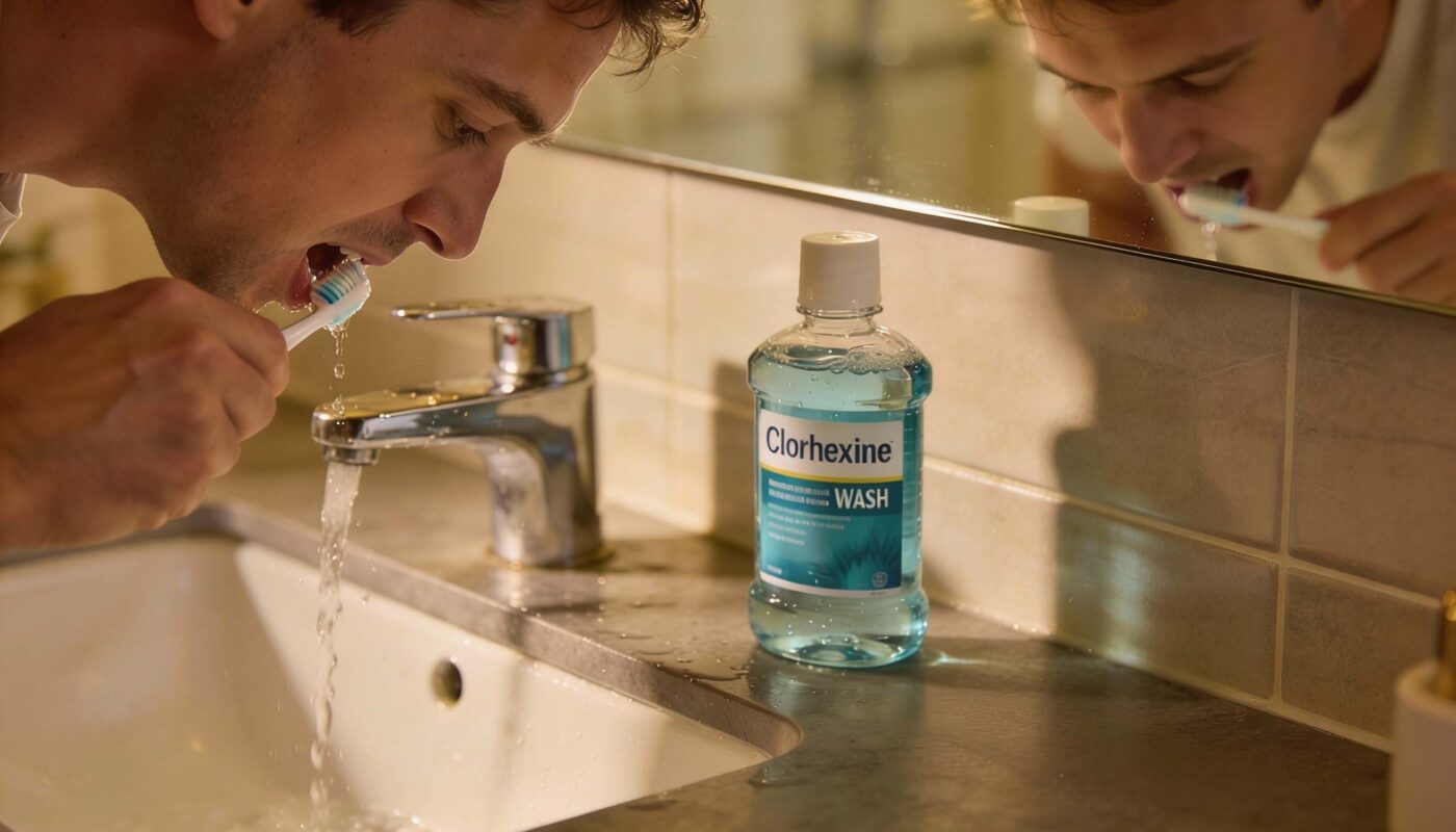 Uso de colutorios antisepticos y recomendaciones de higiene oral en casa | Tratamiento y prevencion de infecciones periodontales tras el implante