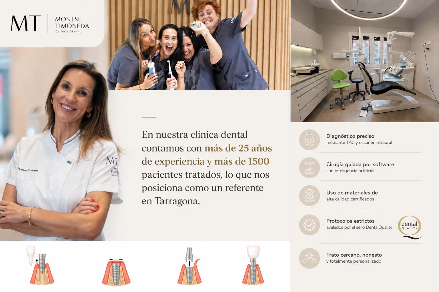 clínica tarragona especializada en implantes dentales |Implantes dentales en Tarragona recupera tus dientes fijos con un tratamiento personalizado
