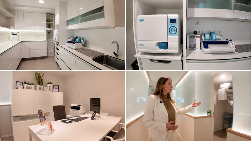 sala de atencion al paciente, sala de rayos x y sala de esterilizacion en la primera planta de clinica dental montse timoneda