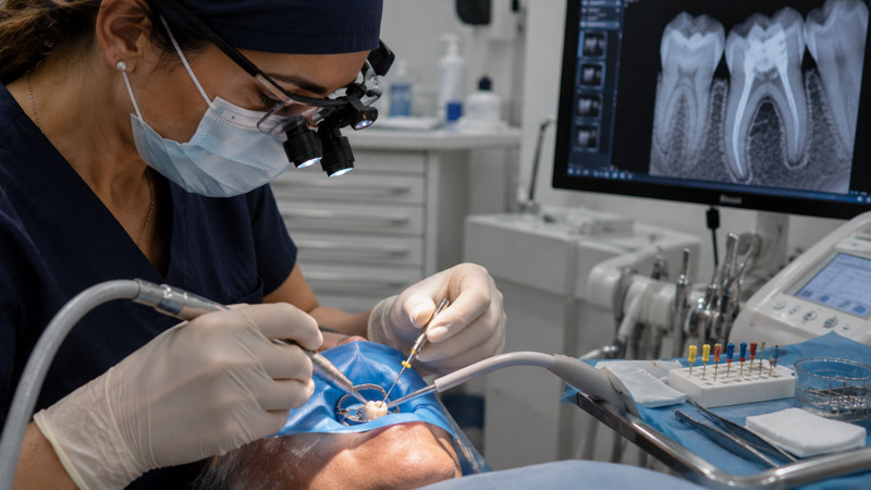 desinfectar los conductos y eliminar tejido necrotico | pulpitis